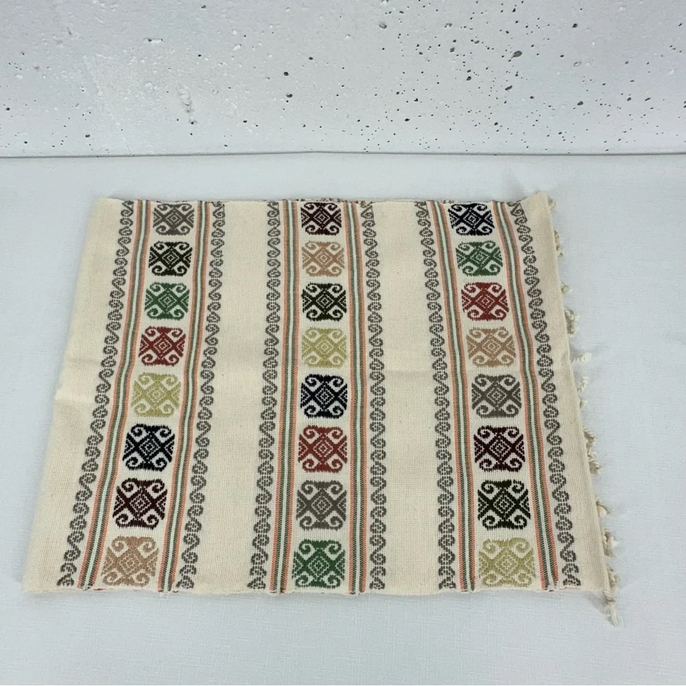 Mexican Southwest Backstrap Loom Table Runner 74 x 14.2”